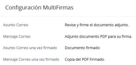Configuración de la plantilla de firma