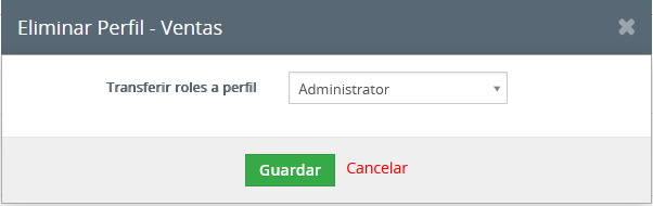 Eliminar un perfil