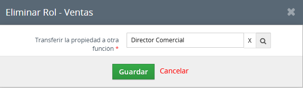 Eliminar un rol
