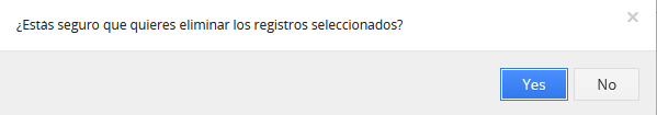 Confirmación de eliminación